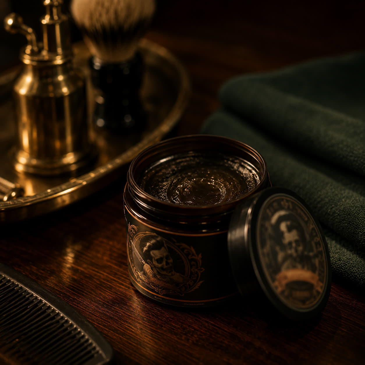 Pomade, matched still life